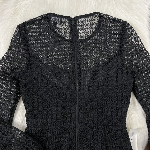 Bardot Women's Size US 6 / Small Black Lace Savannah Mini Dress - Picture 10 of 12